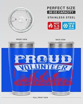 Proud Volunteer Firefighter Style 35#- volunteer- Tumbler