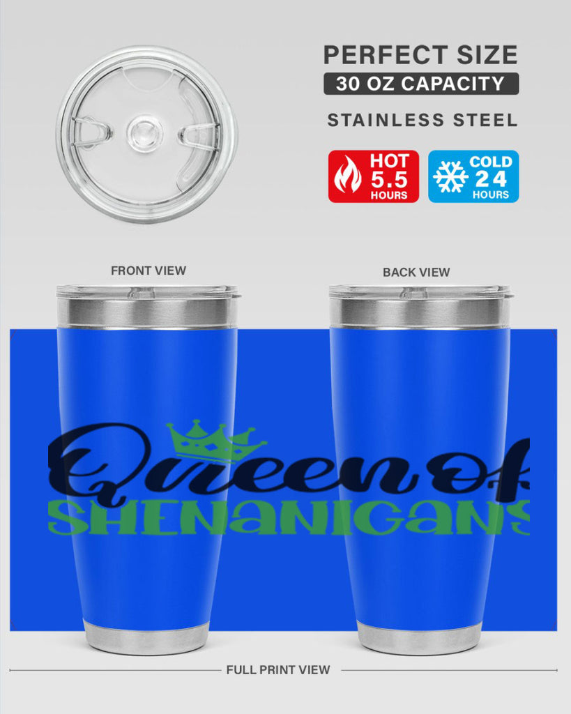 Queen Of Shenanigans Style 36#- St Patricks Day- Tumbler