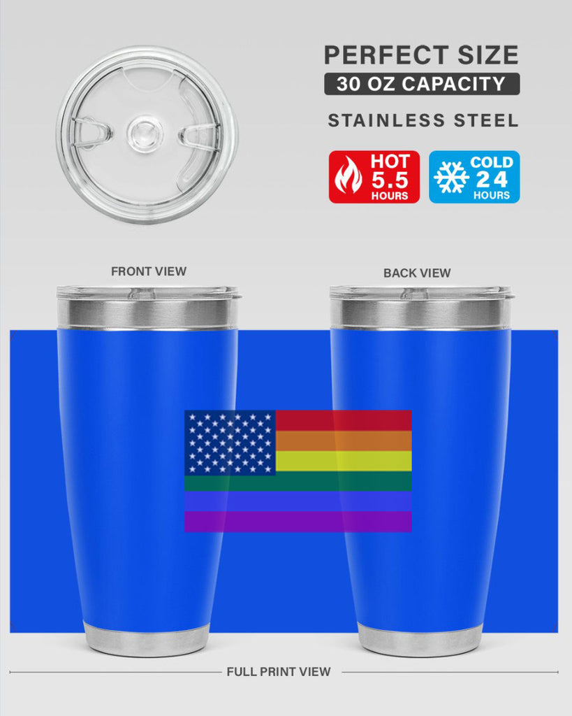 Rainbow american flag 11#- lgbt- Tumbler