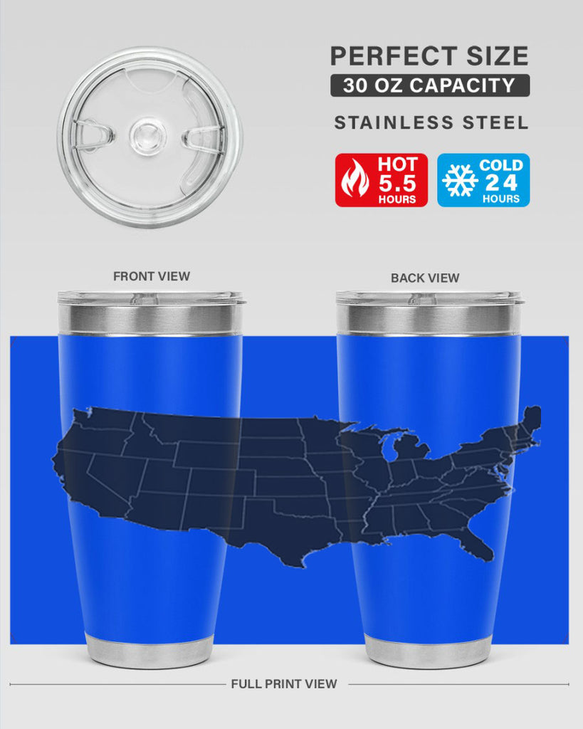 Separate Color Map Style 71#- Fourt Of July- Tumbler