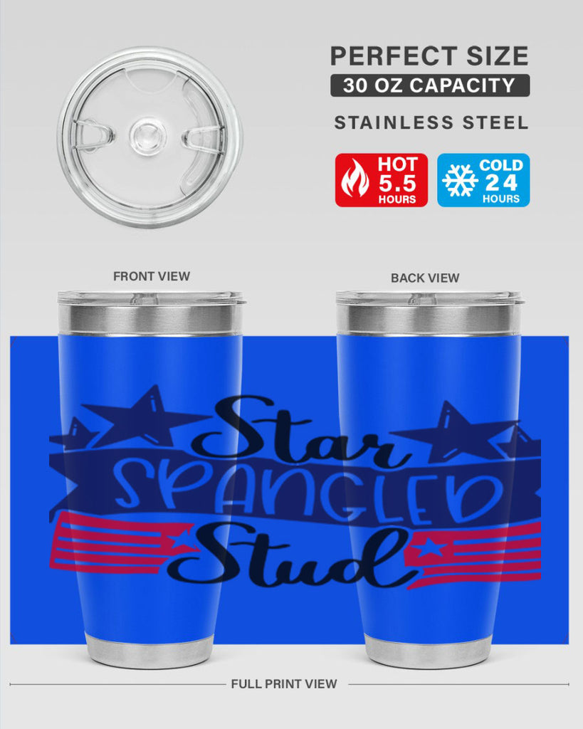 Star Spangled Stud Style 173#- Fourt Of July- Tumbler