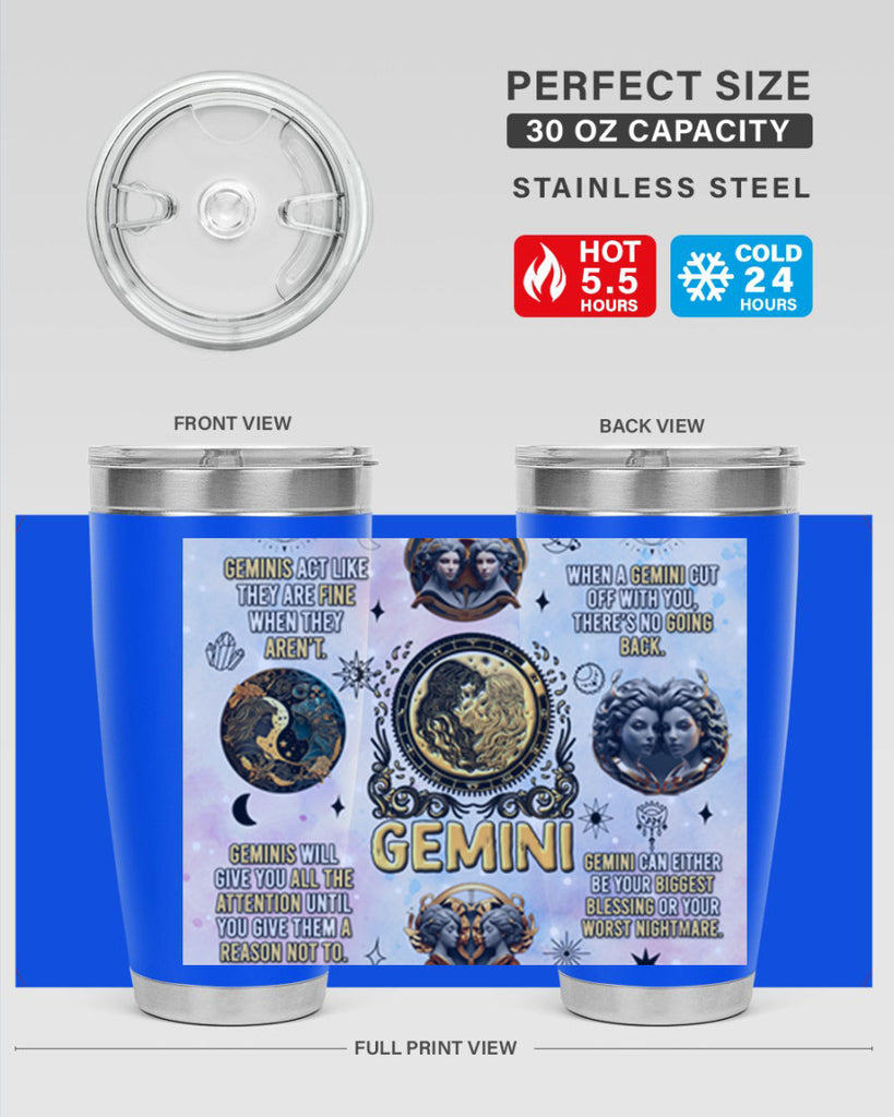 StraightGemini 472#- zodiac- Tumbler