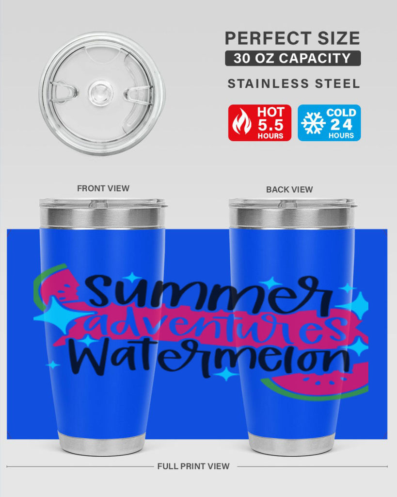 Summer Adventures Watermelon Style 23#- summer- Tumbler