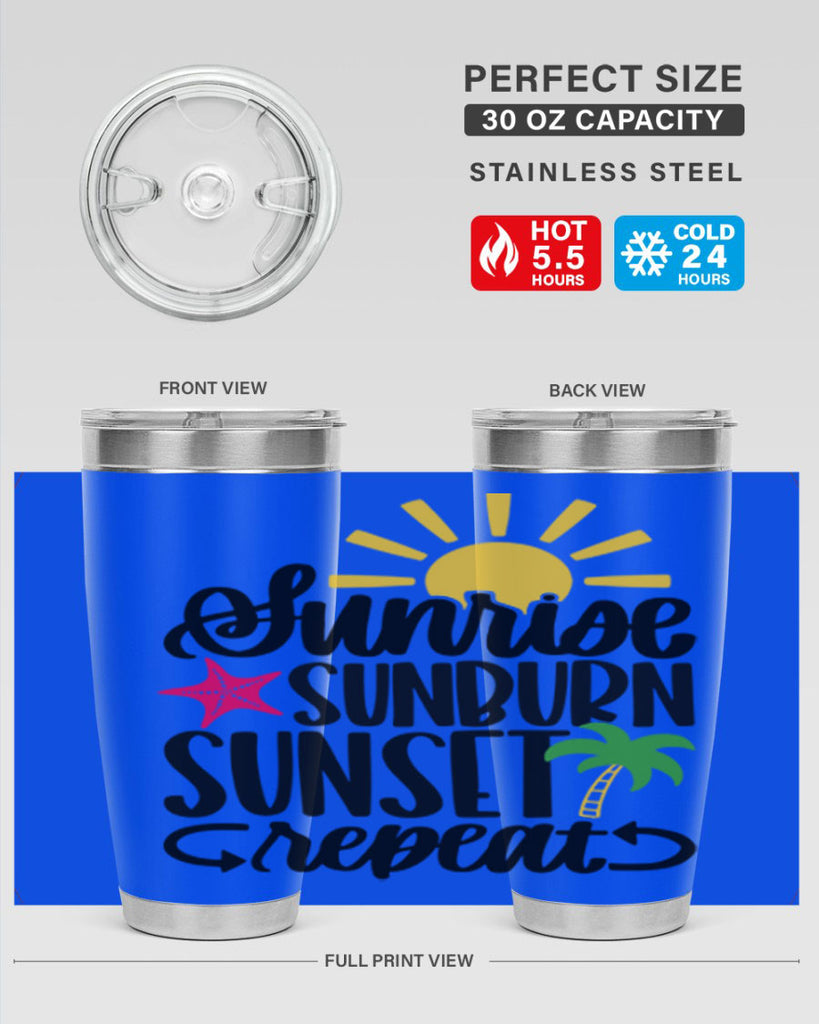 Sunrise Sunburn Sunset Repeat Style 16#- summer- Tumbler