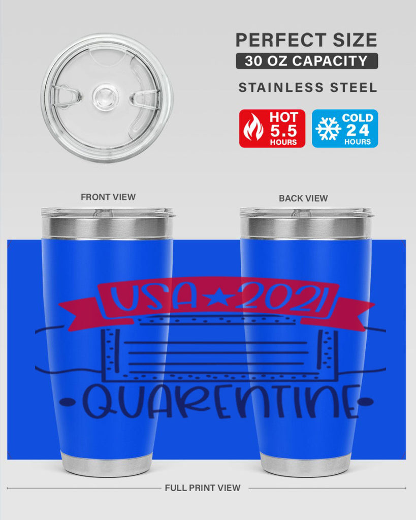 USA Quarentine Style 183#- Fourt Of July- Tumbler