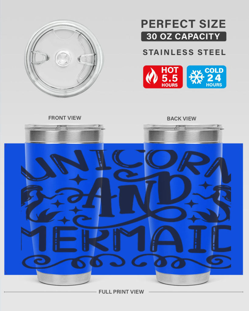 Unicorn and mermaid 660#- mermaid- Tumbler