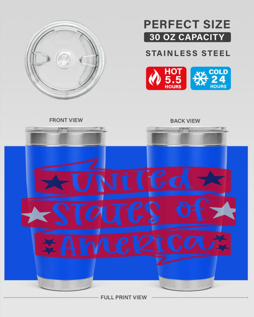 United States Of America Style 177#- Fourt Of July- Tumbler