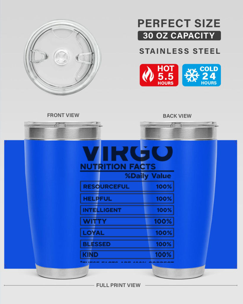 Virgo Nutrition Facts 530#- zodiac- Tumbler
