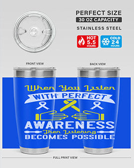 When you listen with perfect awareness then listening becomes possible Style 7#- self awareness- Tumbler