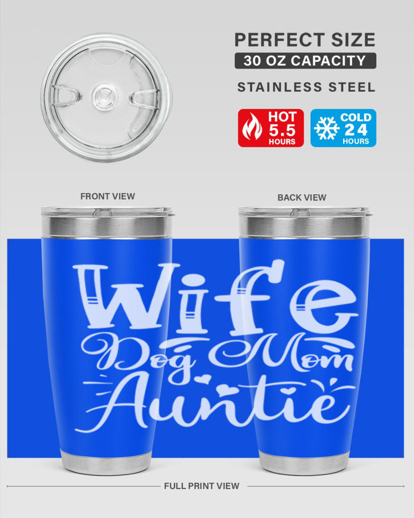 Wife Dog Mom Auntie Style 7#- aunt- Tumbler