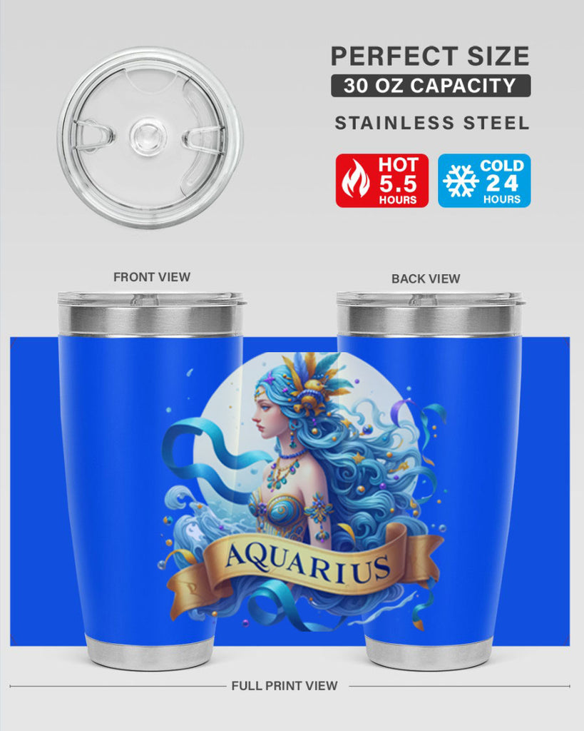 aquarius 84#- zodiac- Tumbler