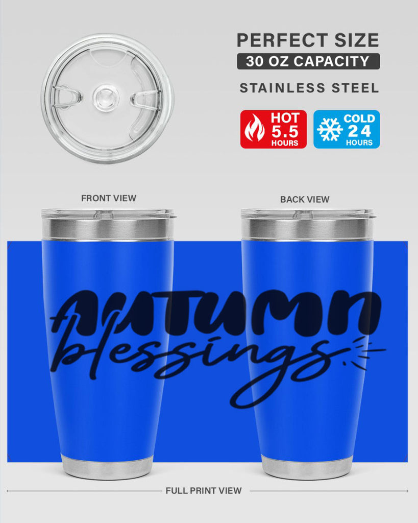 autumn blessings 65#- thanksgiving- Tumbler