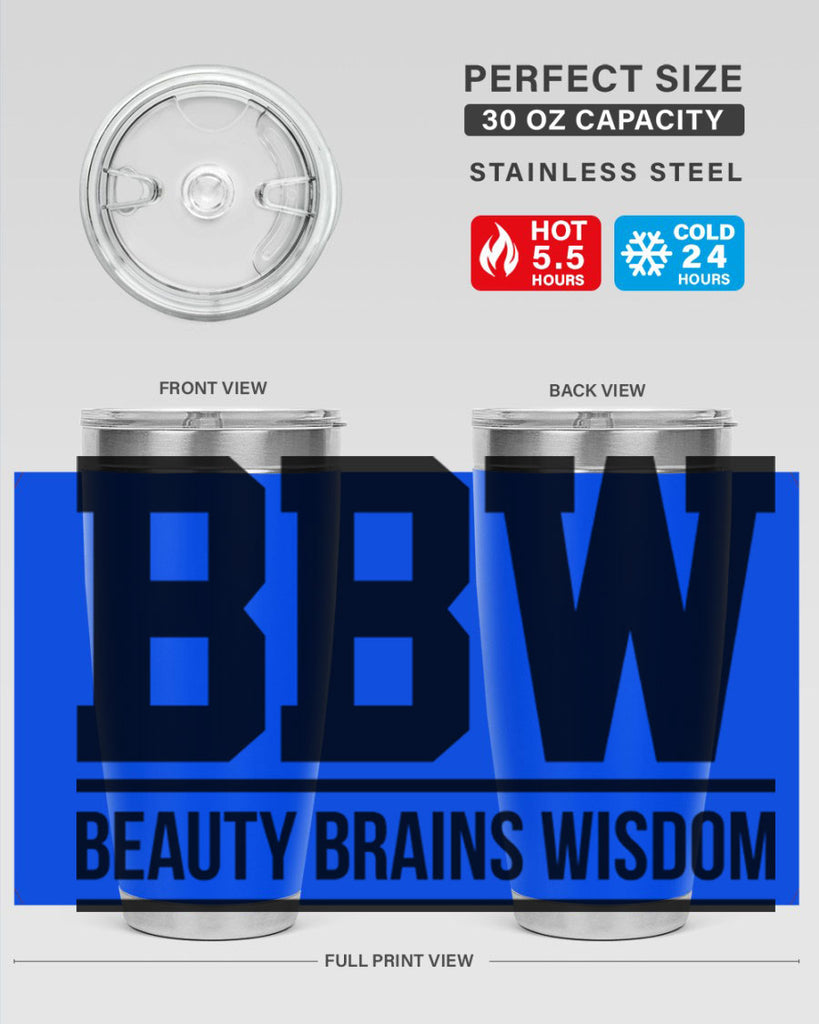 bbw beauty brains wisdom 263#- black words phrases- Cotton Tank