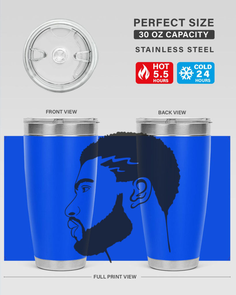 beardman 52#- black men - boys- tumbler