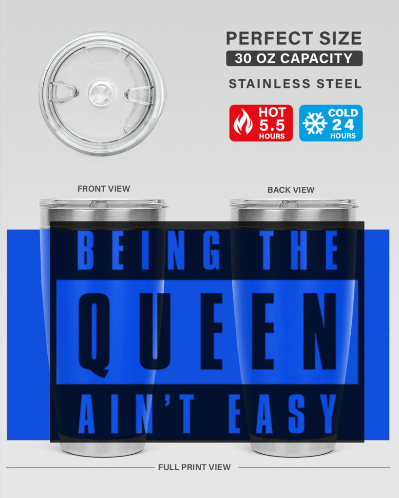 being the queen aint easy 258#- black words phrases- Cotton Tank