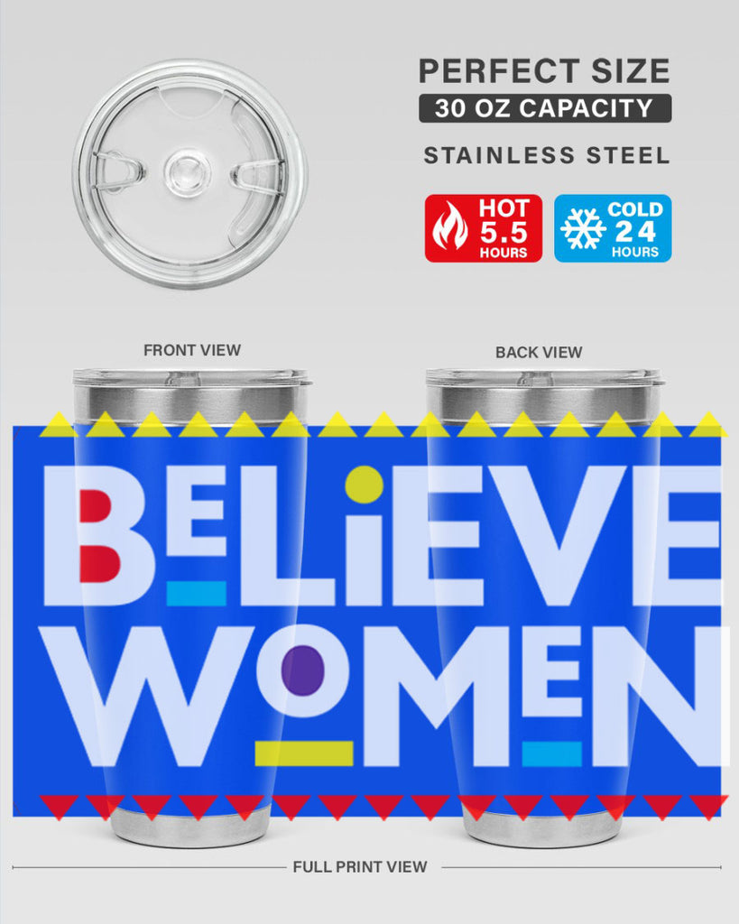 believewomen 254#- black words phrases- Cotton Tank