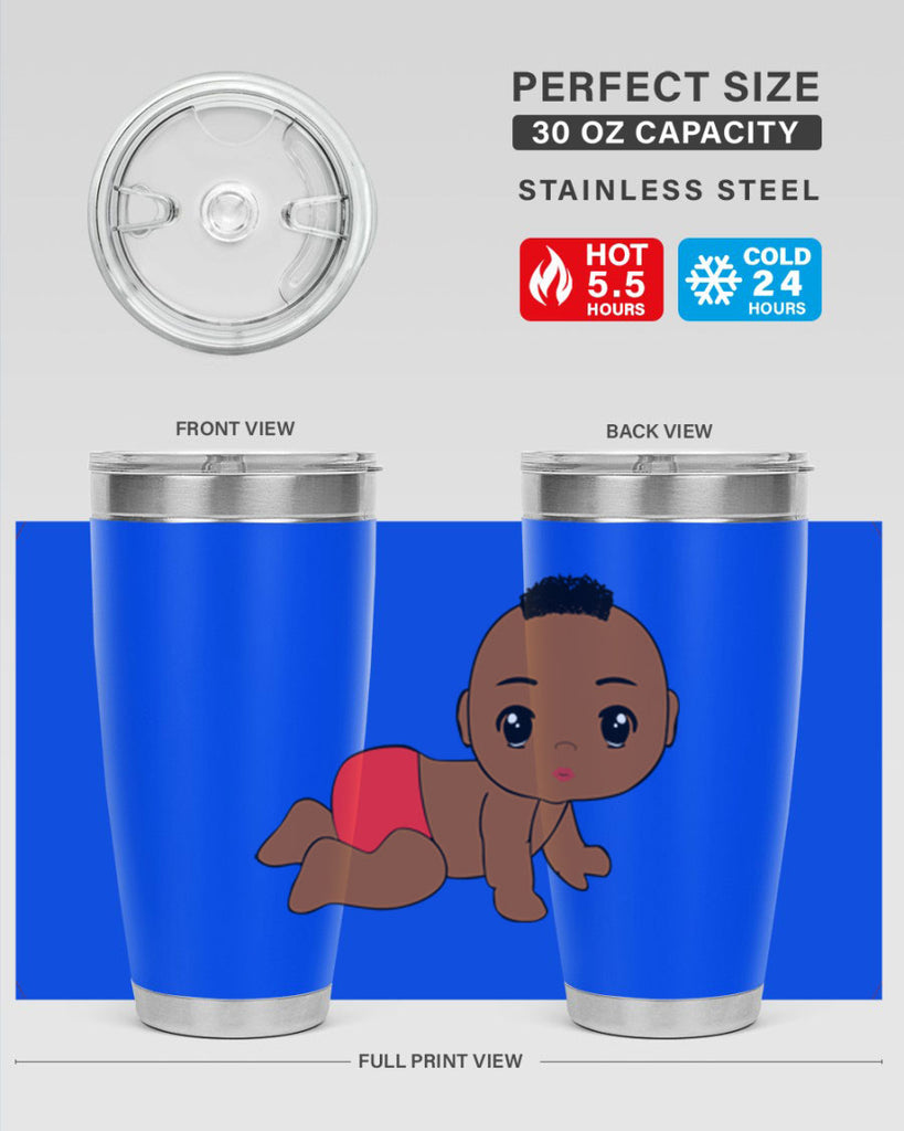black baby boy 5#- black men - boys- tumbler