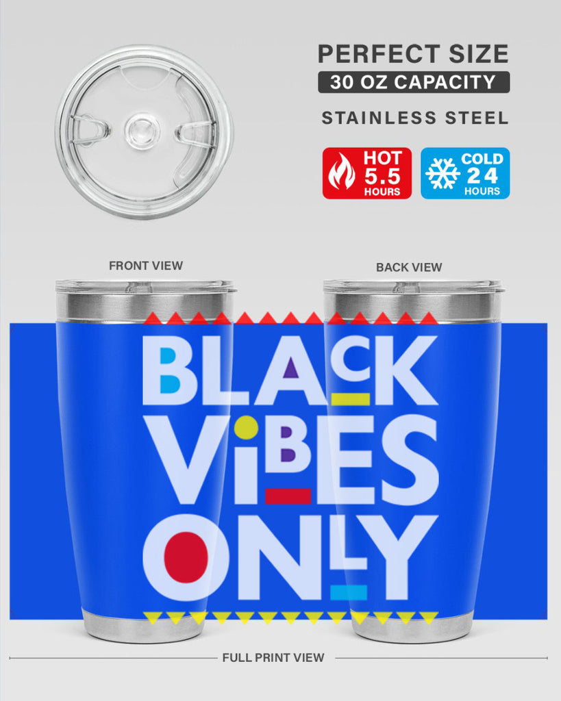 black vibes only 217#- black words phrases- Cotton Tank
