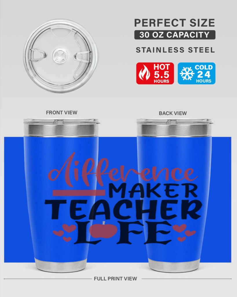 difference maker teacher life Style 118#- teacher- tumbler