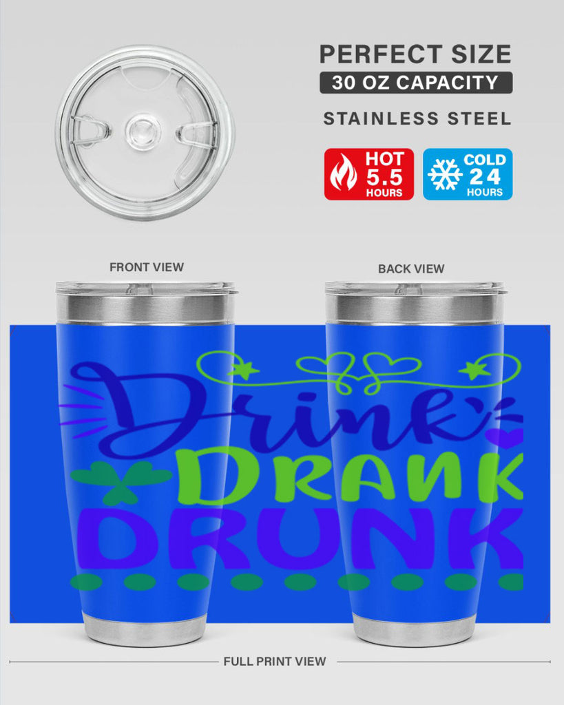 drink drank drunk 22#- mardi gras- Tumbler