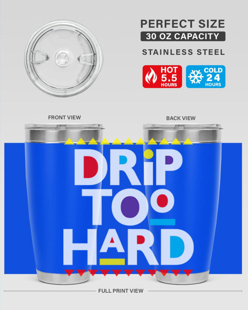 drip too hard 163#- black words phrases- Cotton Tank