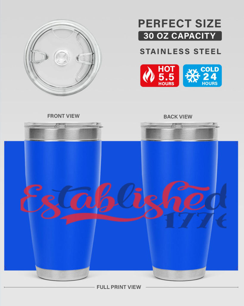 established Style 46#- Fourt Of July- Tumbler