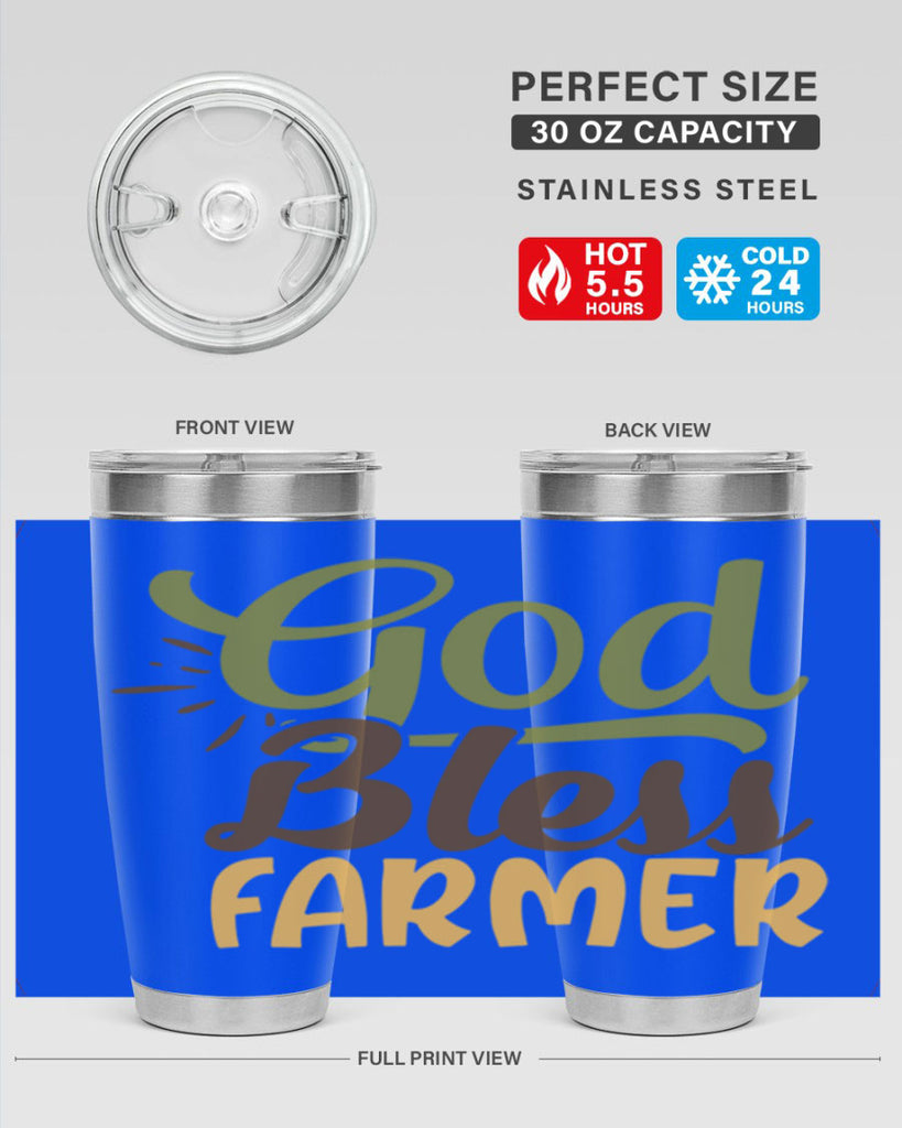 god bless farmer 10#- farming and gardening- Tumbler