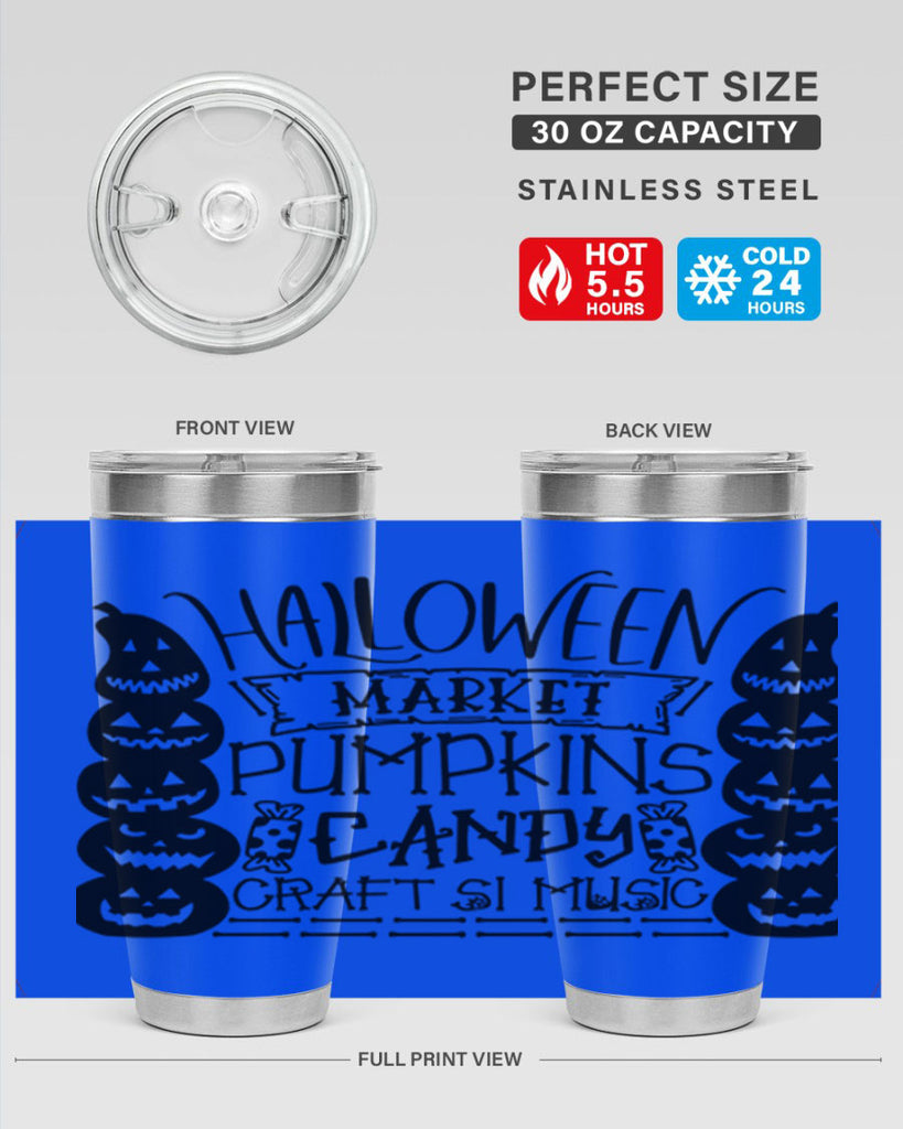 halloween market pumpkins candy 73#- halloween- Tumbler