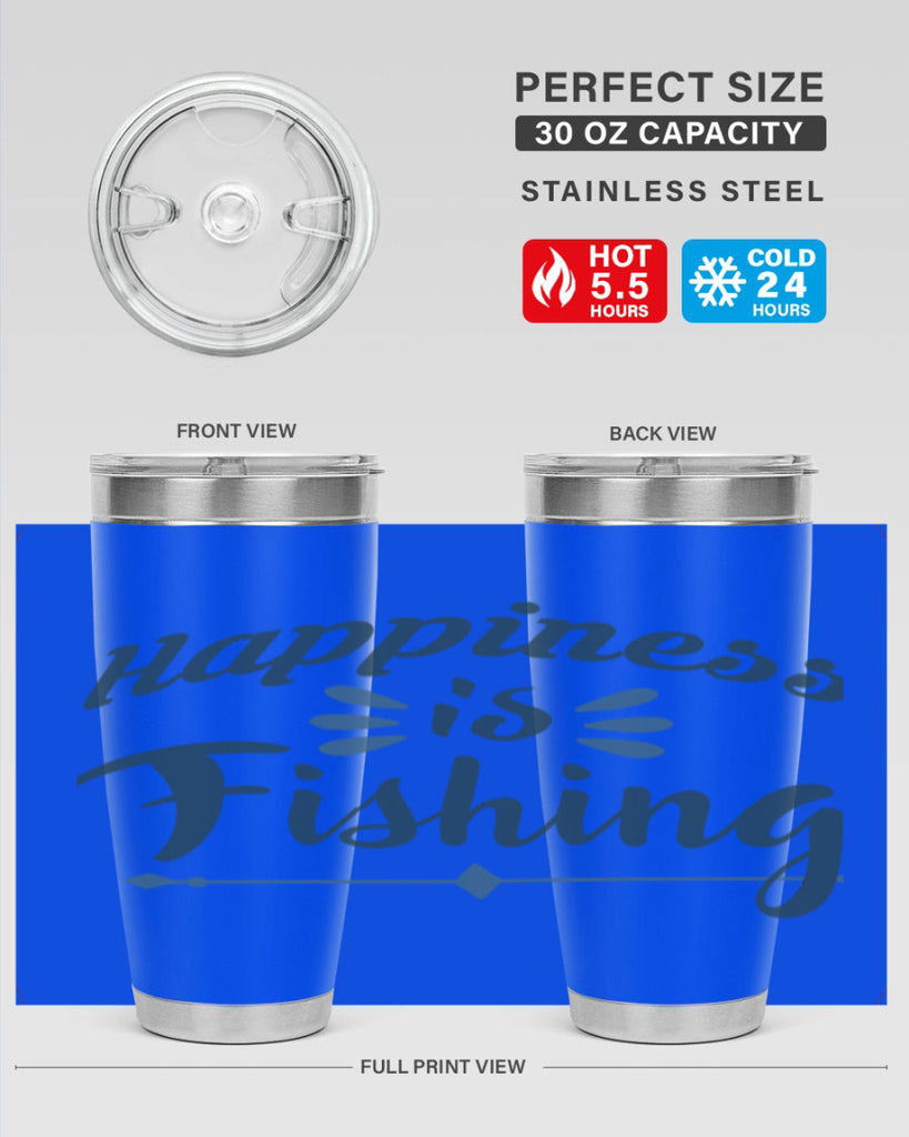 happiness is fishing 122#- fishing- Tumbler