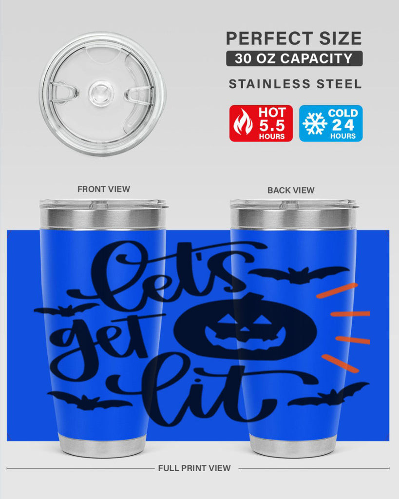 lets get lit 48#- halloween- Tumbler