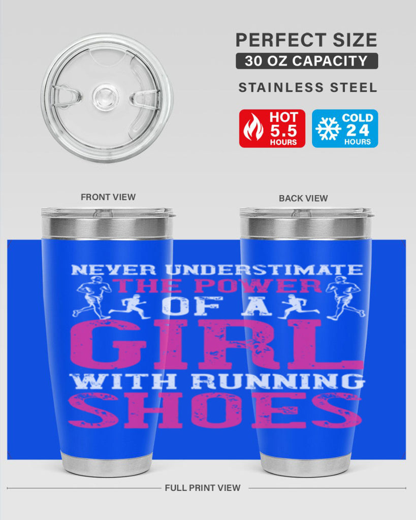 never understimate the power of a girl with running shoes 29#- running- Tumbler