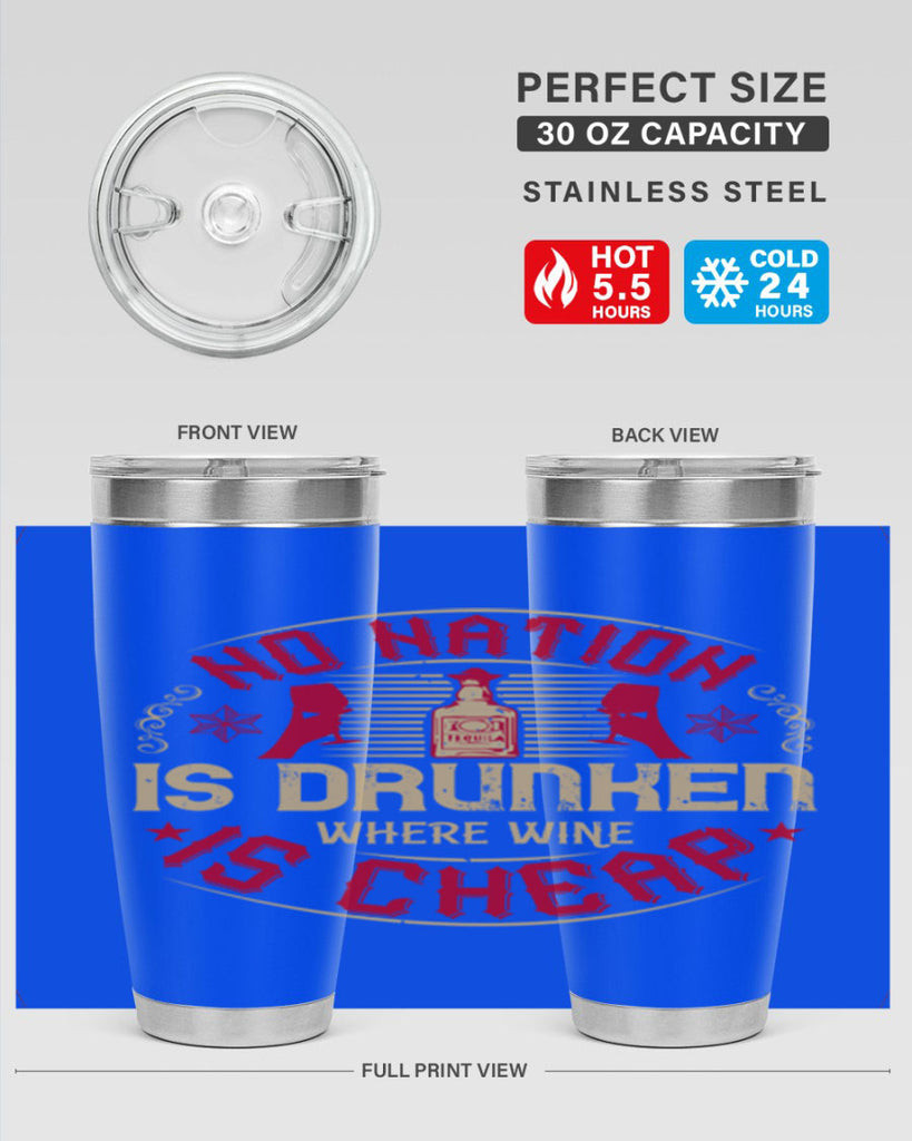 no nation is drunken where wine is cheap 32#- drinking- Tumbler