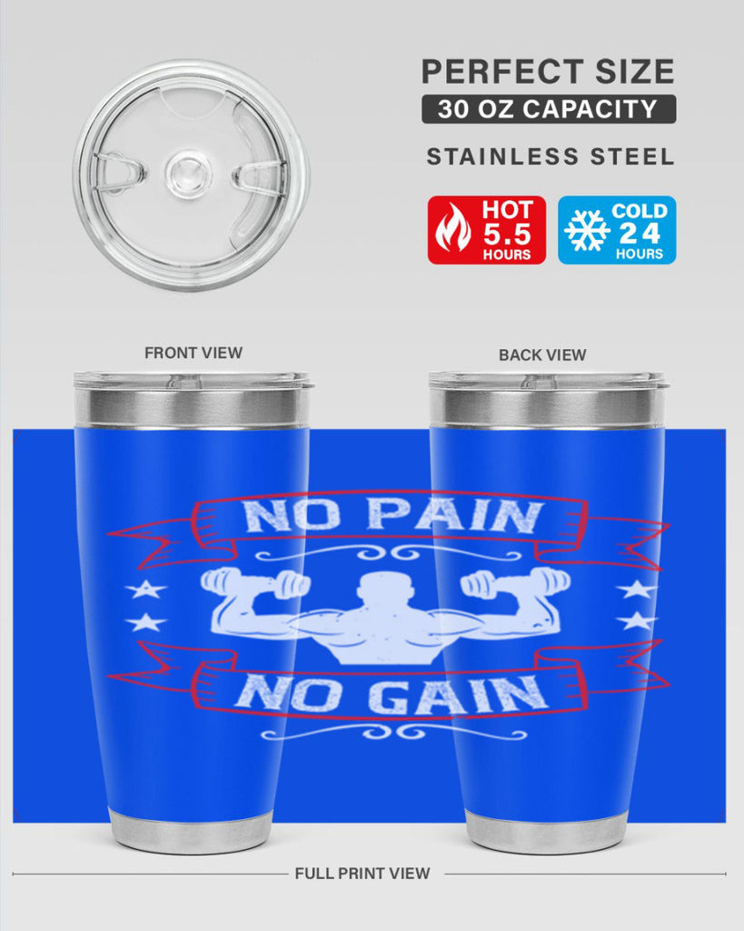 no pain no gain 82#- gym- Tumbler