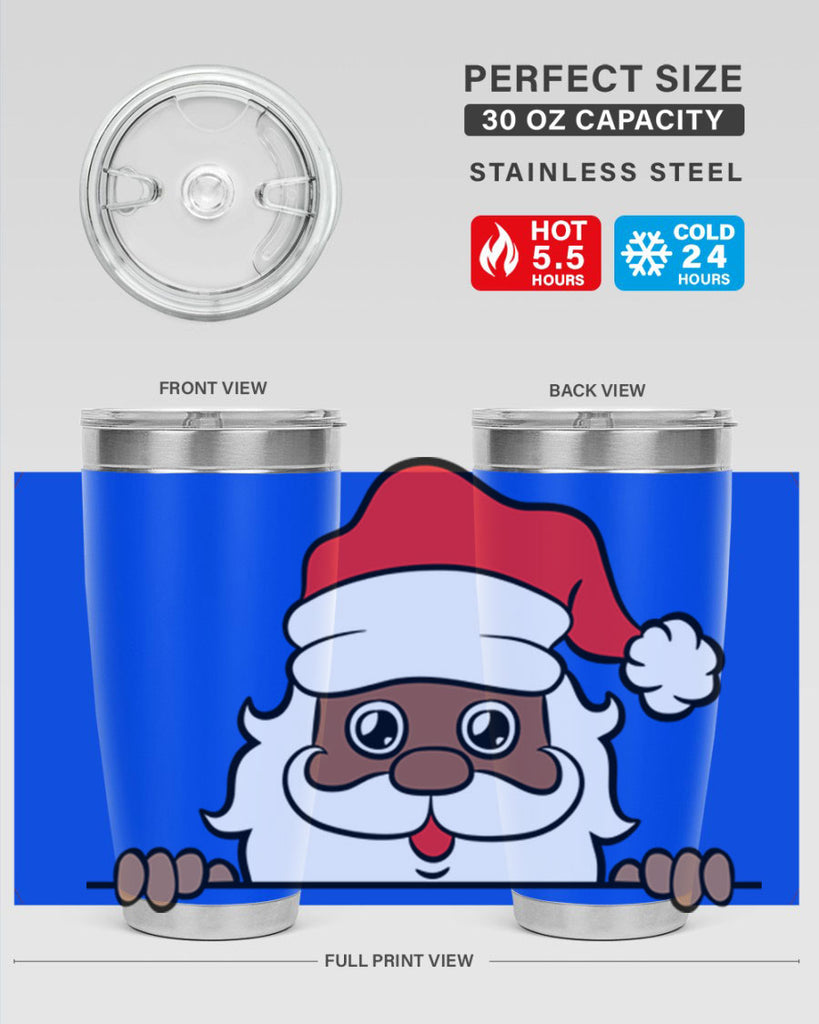 peekaboo black santa 19#- black men - boys- tumbler