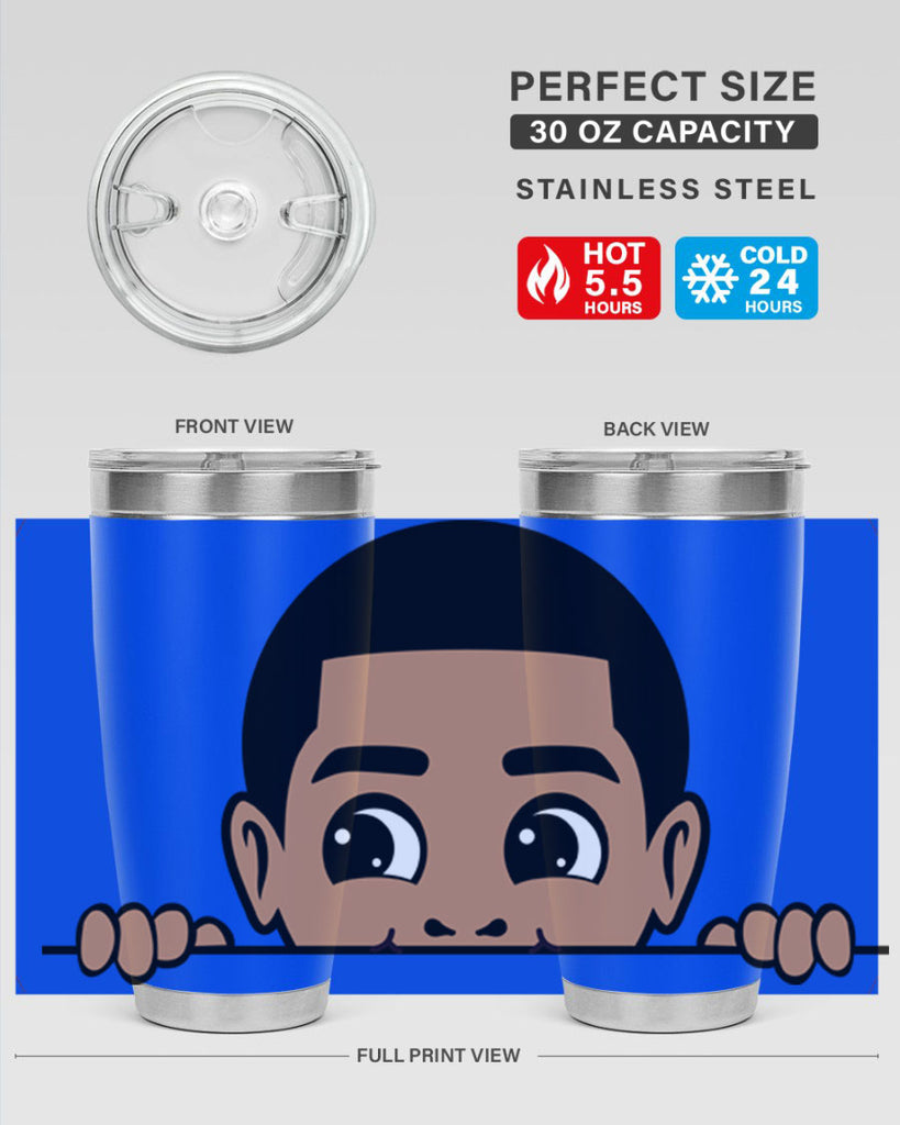 peekaboo boy 17#- black men - boys- tumbler