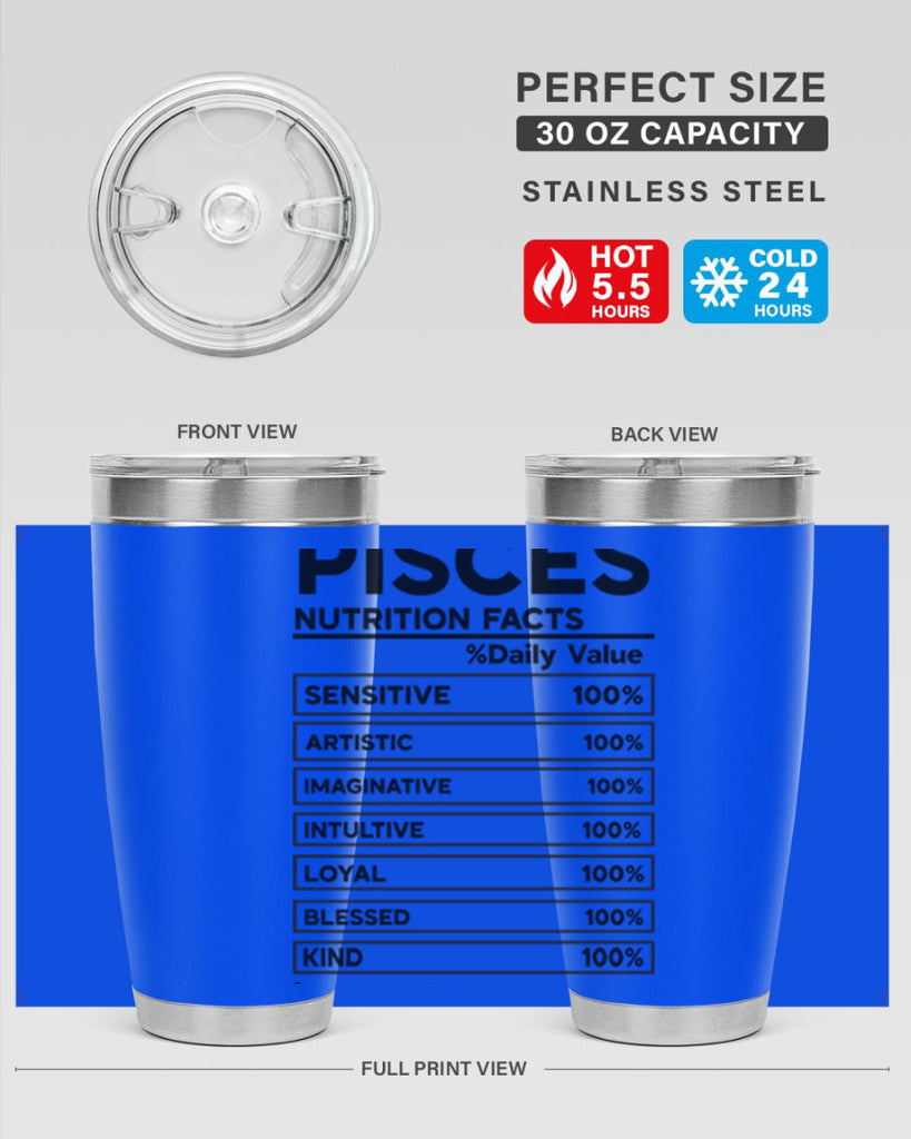 pisces Nutrition Facts 367#- zodiac- Tumbler
