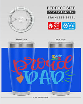 proud dad Style 36#- autism- Tumbler
