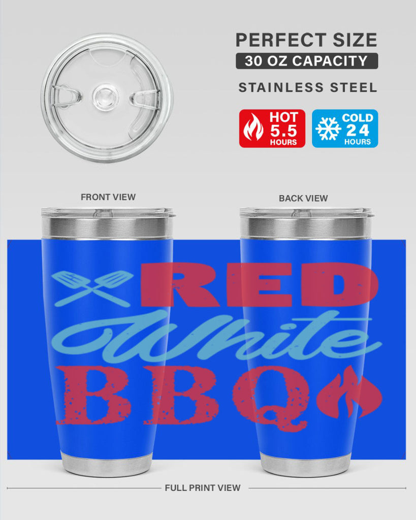 red white bbq 15#- bbq- Tumbler