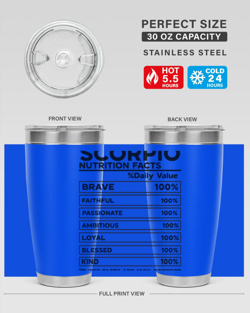 scorpio Nutrition Facts 434#- zodiac- Tumbler