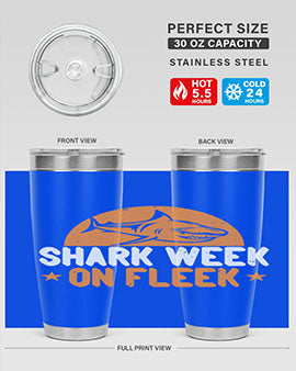shark week on fleek Style 42#- shark  fish- Tumbler