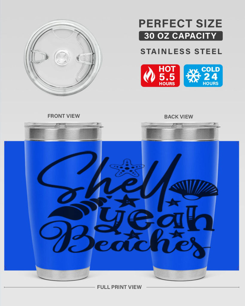 shell yeah beaches Style 75#- summer- Tumbler