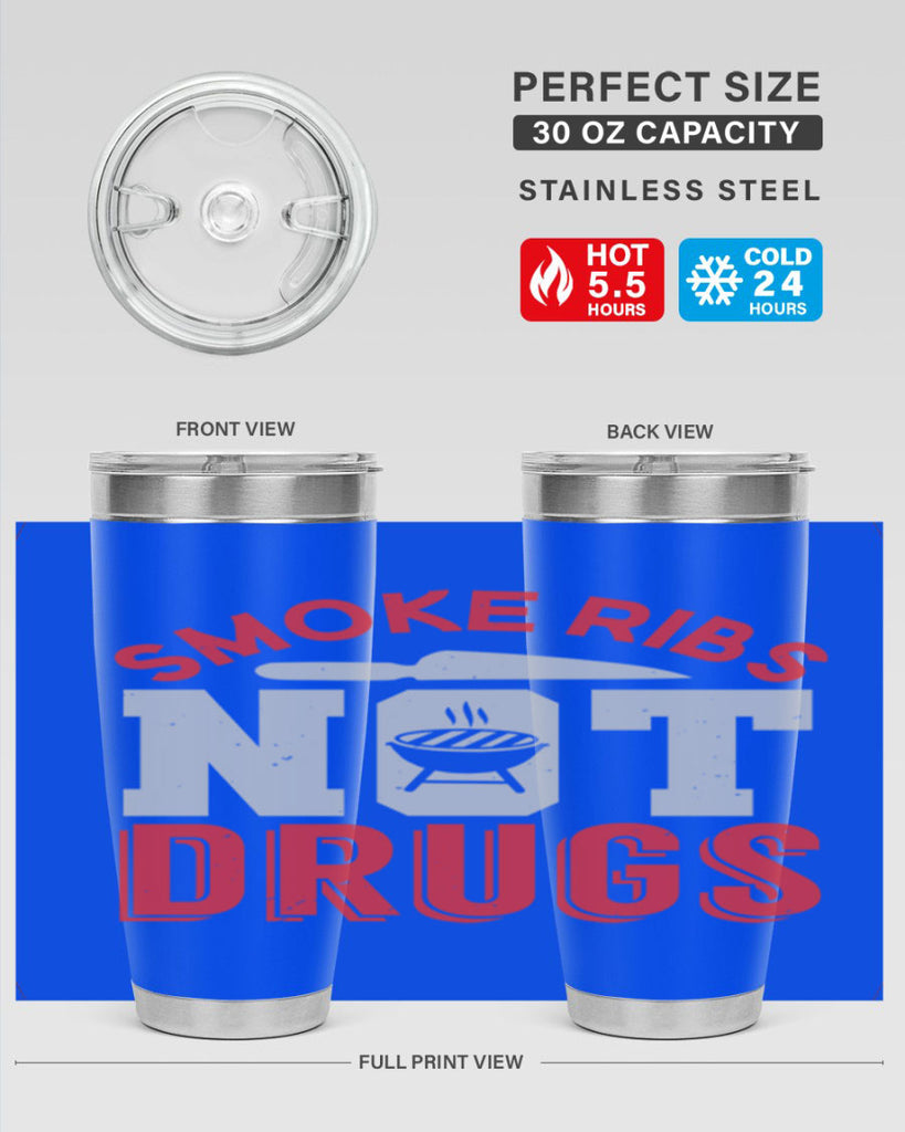 smok ribs not drugs 13#- bbq- Tumbler
