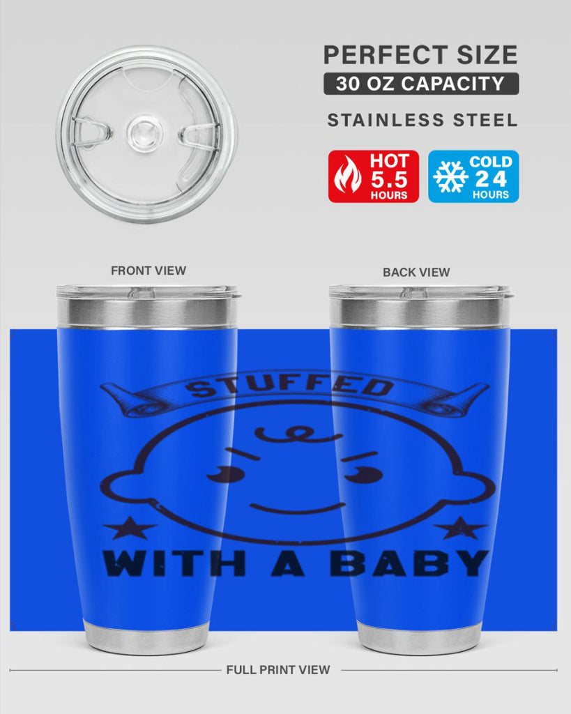 stuffed with a baby Style 14#- baby shower- tumbler