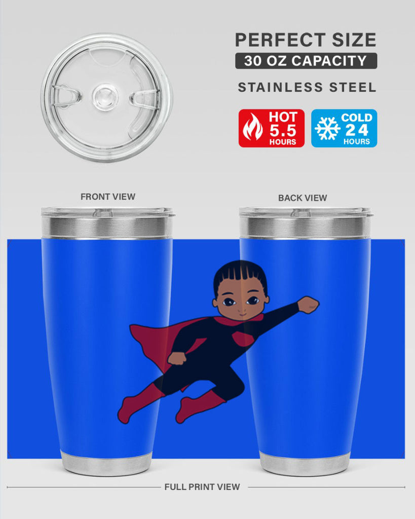 super kid 16#- black men - boys- tumbler