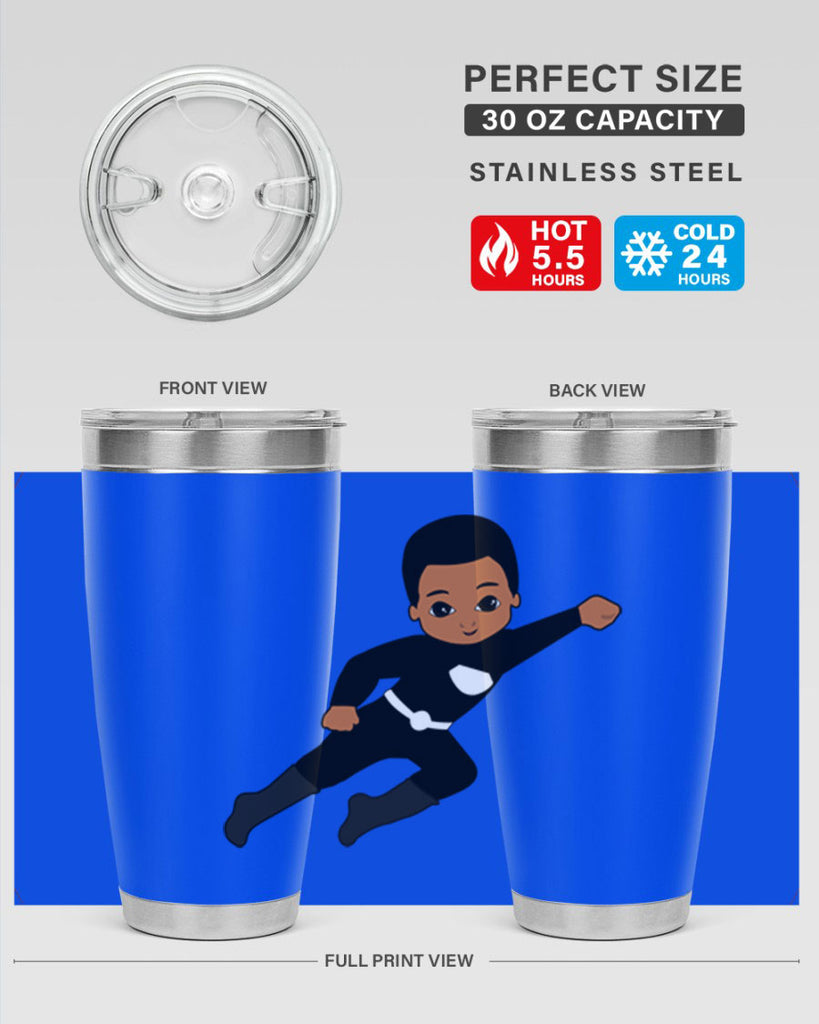 super kid 7#- black men - boys- tumbler