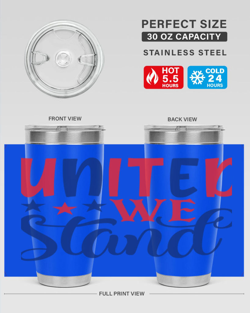 united we stand Style 75#- Fourt Of July- Tumbler