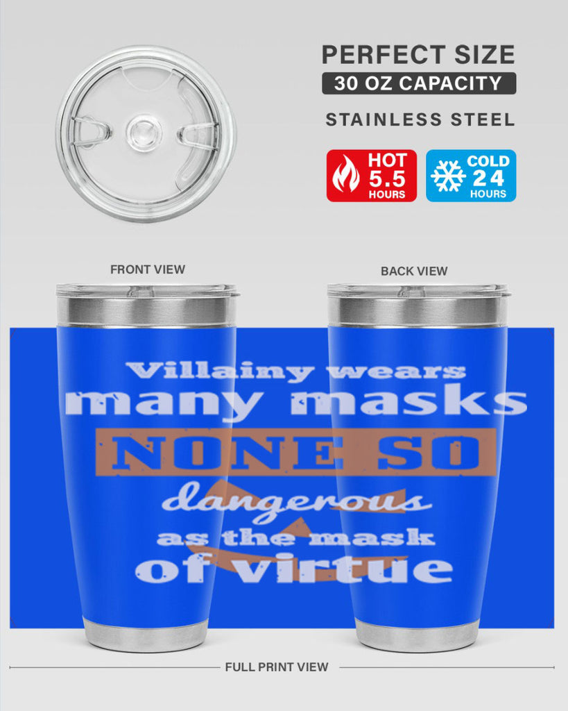 villainy wears many masks 124#- halloween- Tumbler