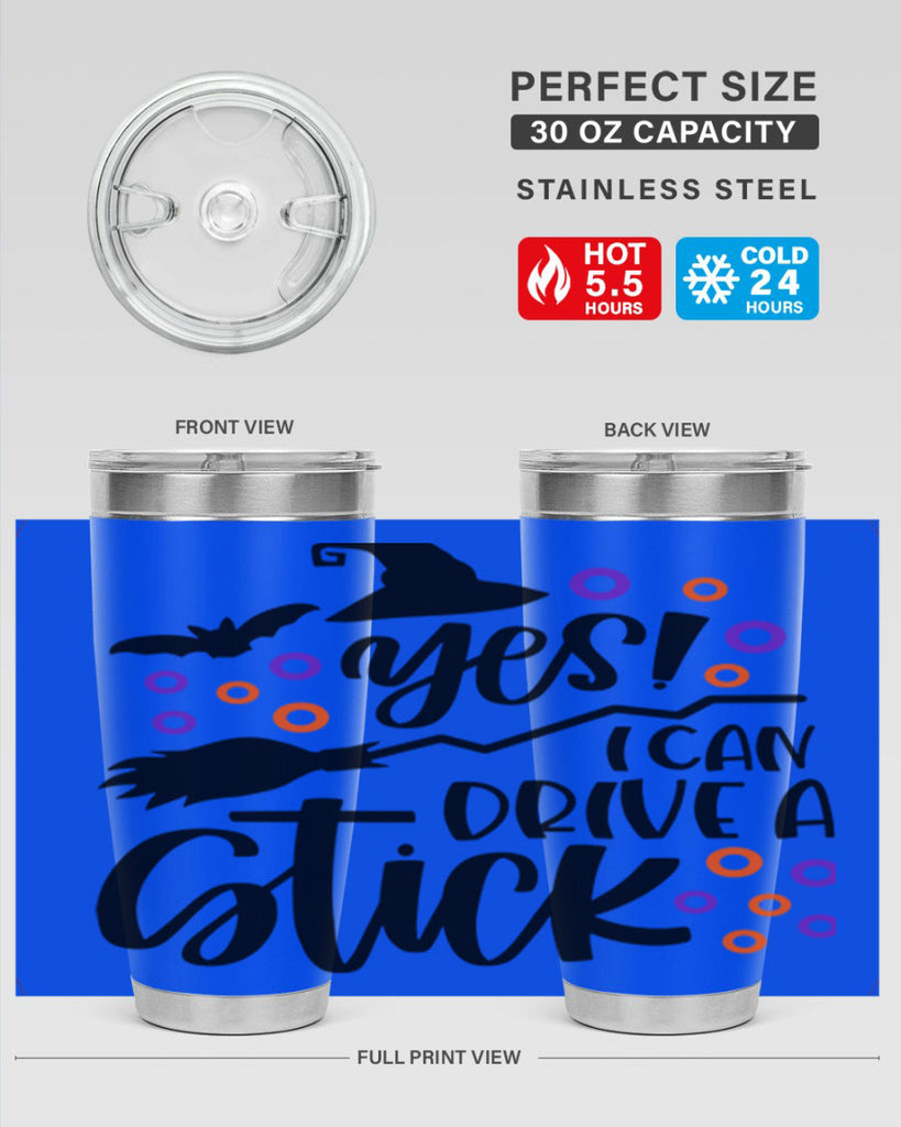 yes i can drive a stick 3#- halloween- Tumbler