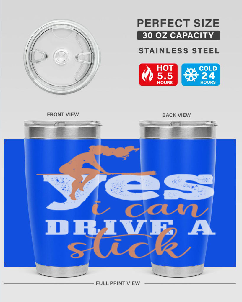 yesi can drive a stick 120#- halloween- Tumbler