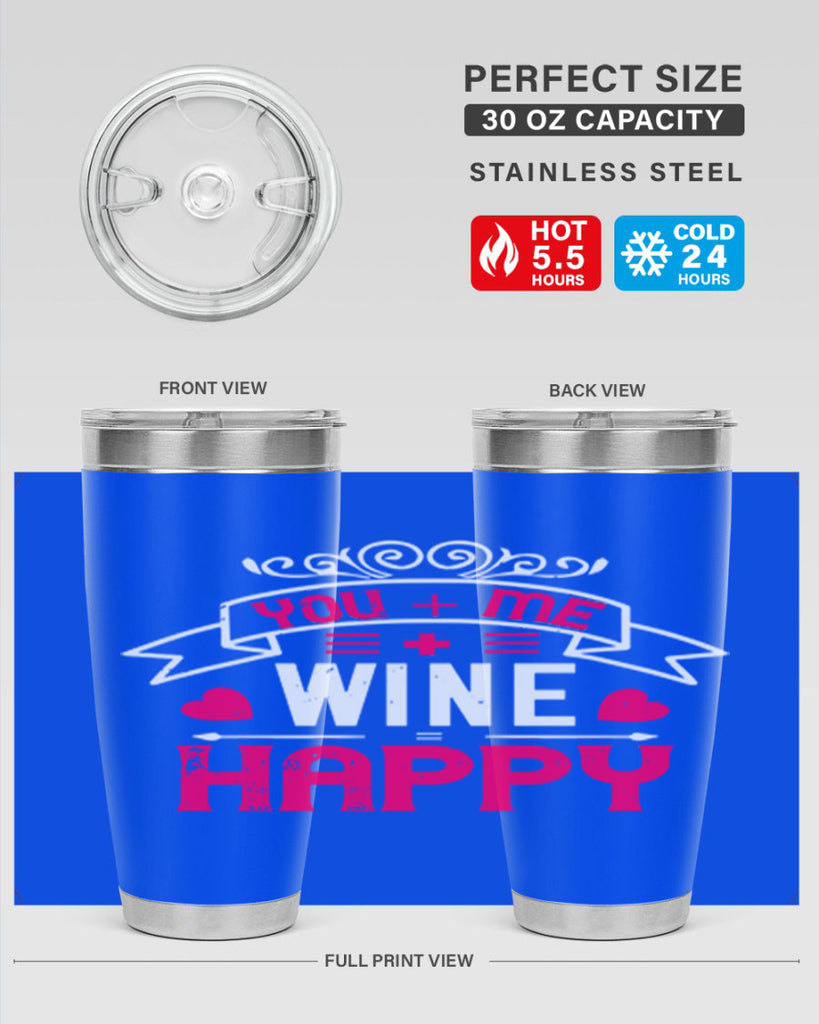you me wine happy 1#- valentines day- Tumbler